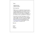 Rejection Letter